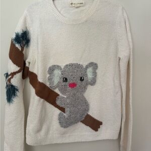 Vince White Sweater with Koala Design